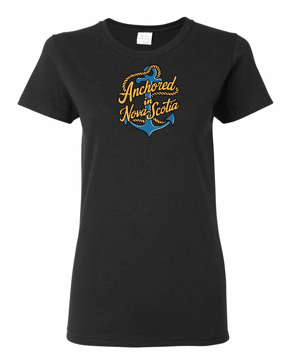 Anchored in Nova Scotia (New Design) Full womens-tee