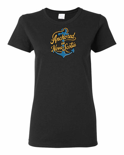 Anchored in Nova Scotia (New Design) Full womens-tee