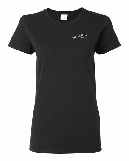 Cape Breton Girl Red Heart Left Chest Women's Tee