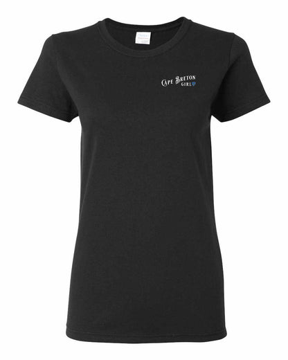 Cape Breton Girl Tartan Left Chest Women's Tee