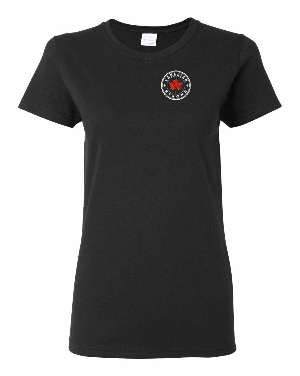 Canadian Strong Leaf Left Chest Women's Tee