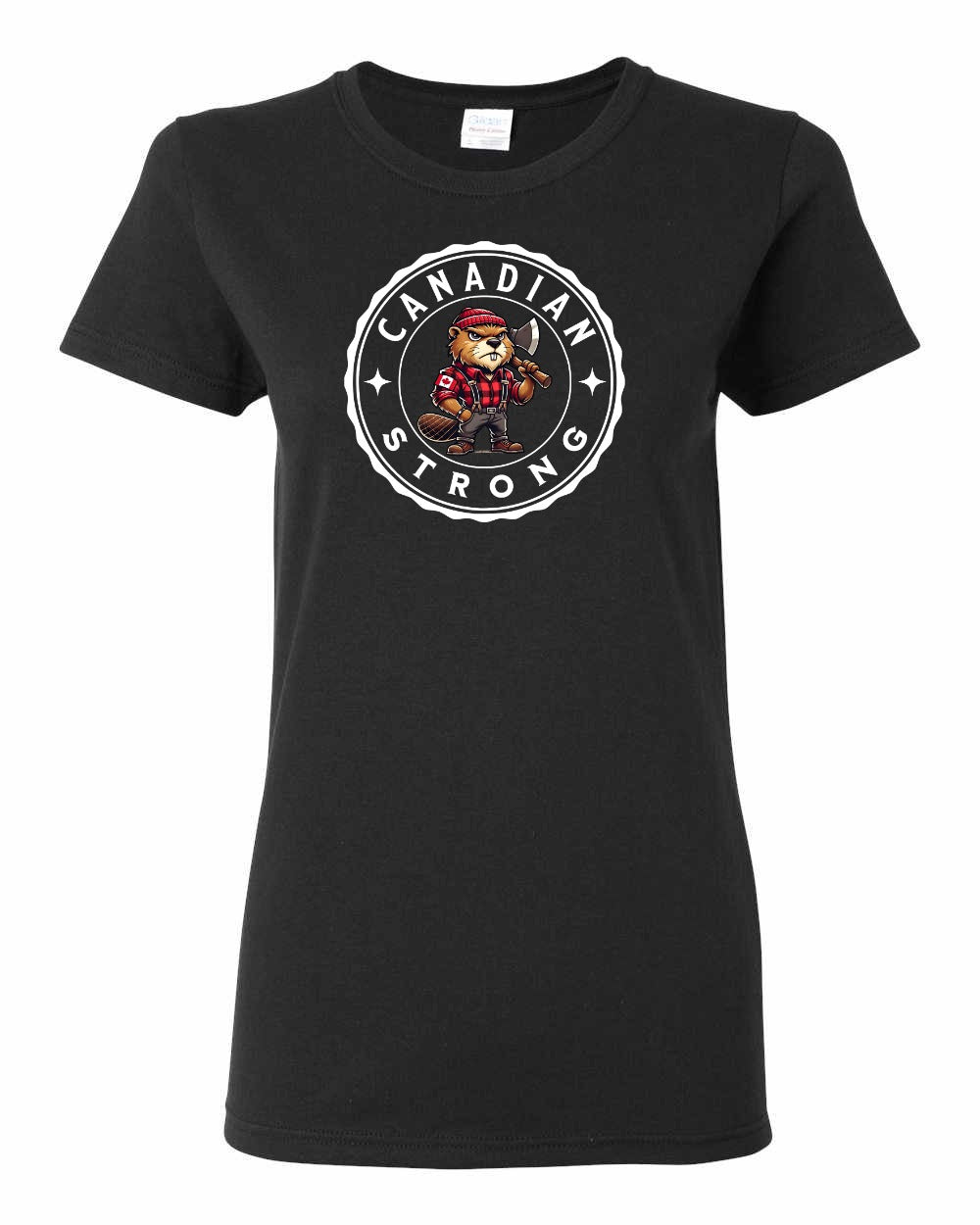 Canadian Strong Beaver Women's Tee - Gildan Canada (sewn Internationally)