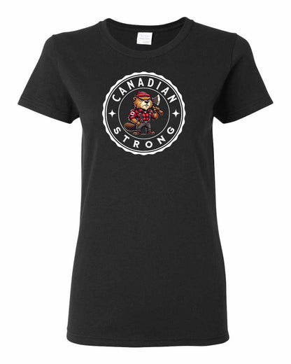 Canadian Strong Beaver Full Front Women's Tee