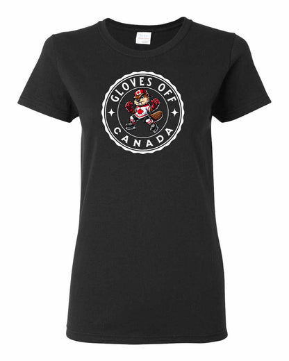 Gloves Off Beaver Full Front Women's Tee
