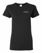 Just a CB Girl Red Heart Left Chest and Back Women's Tee