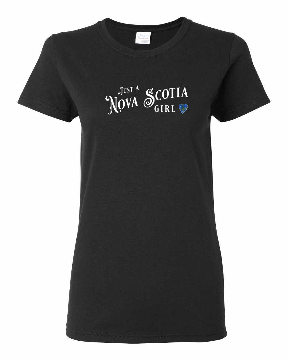 Just a Nova Scotia Girl Tartan Full womens-tee