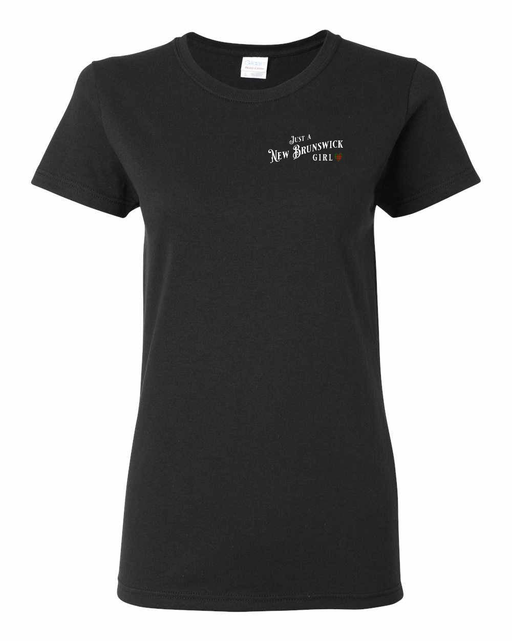 Just a NB Girl Tartan Left Chest and Back Women's Tee
