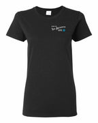 Living the NB Life blue Left Chest and Back Women's Tee