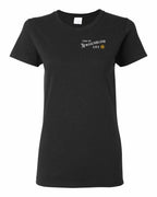 Living the NFLD Life yellow Left Chest and Back Women's Tee