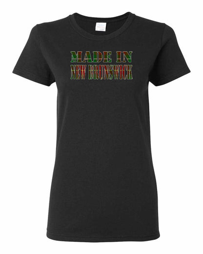 Made In New Brunswick ( Tartan Lettering) Full Women's Tee