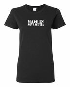 Made In NS ( White Lettering) Women's Tee