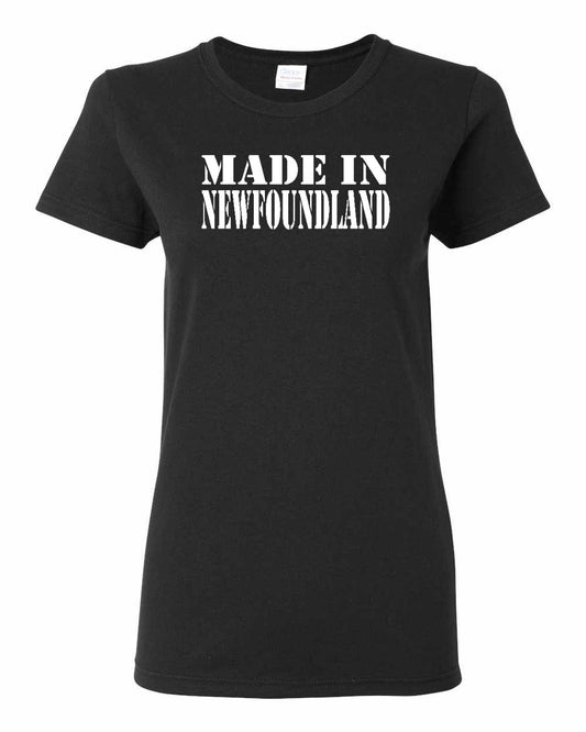Made In Newfoundland ( White Lettering) Full Women's Tee