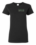 Made In NFLD ( Tartan Lettering) Left Chest Women's Tee
