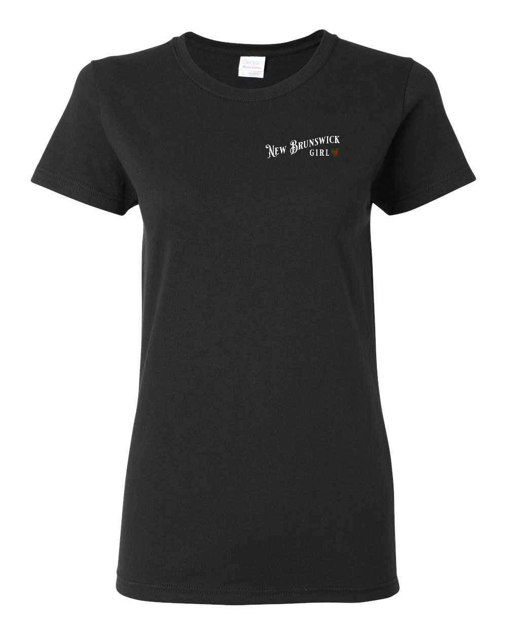 NB Girl Tartan heart Left Chest and Back Women's Tee