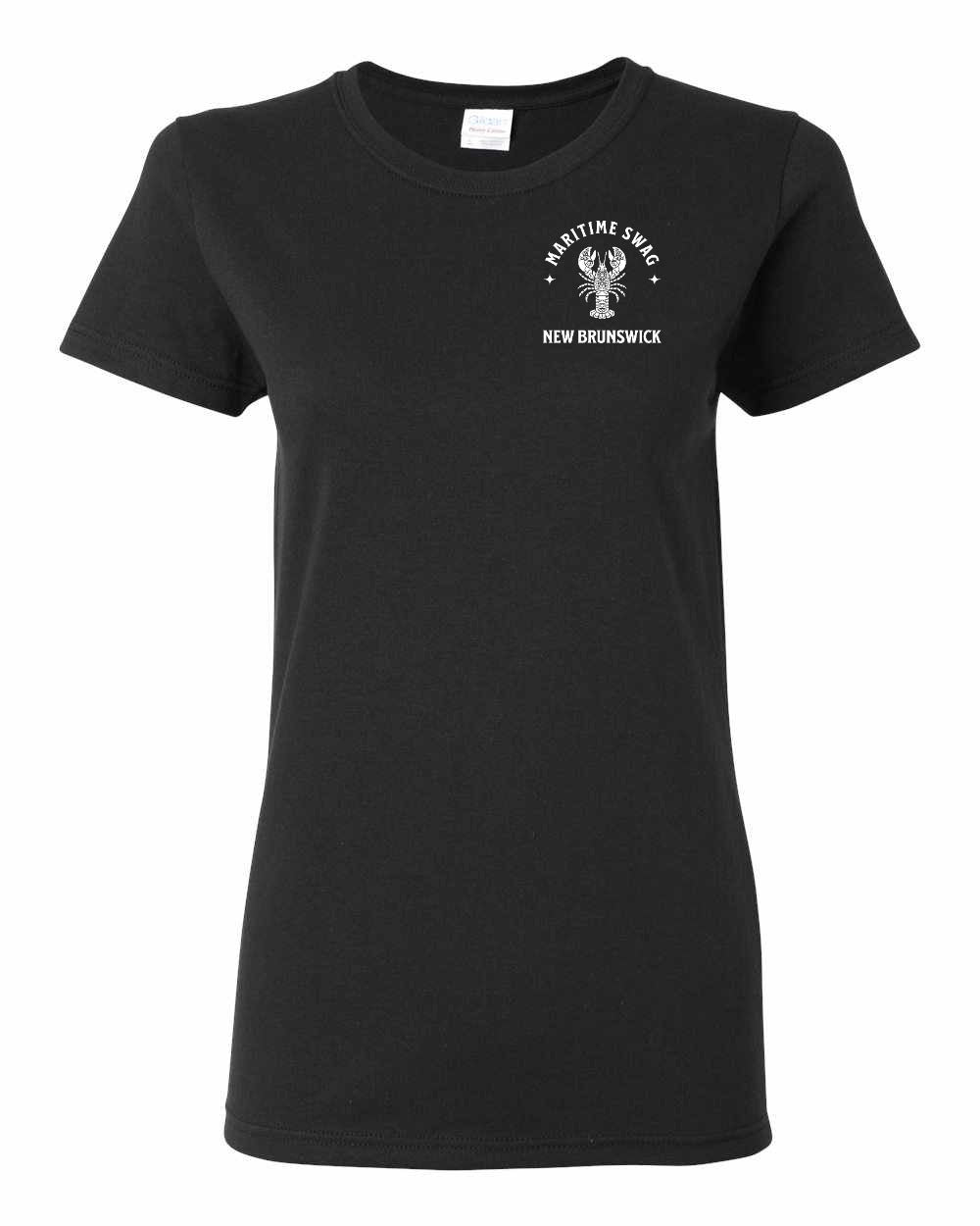 Maritime Swag NB Mandala white Lobster Left Chest and Back Women's Tee