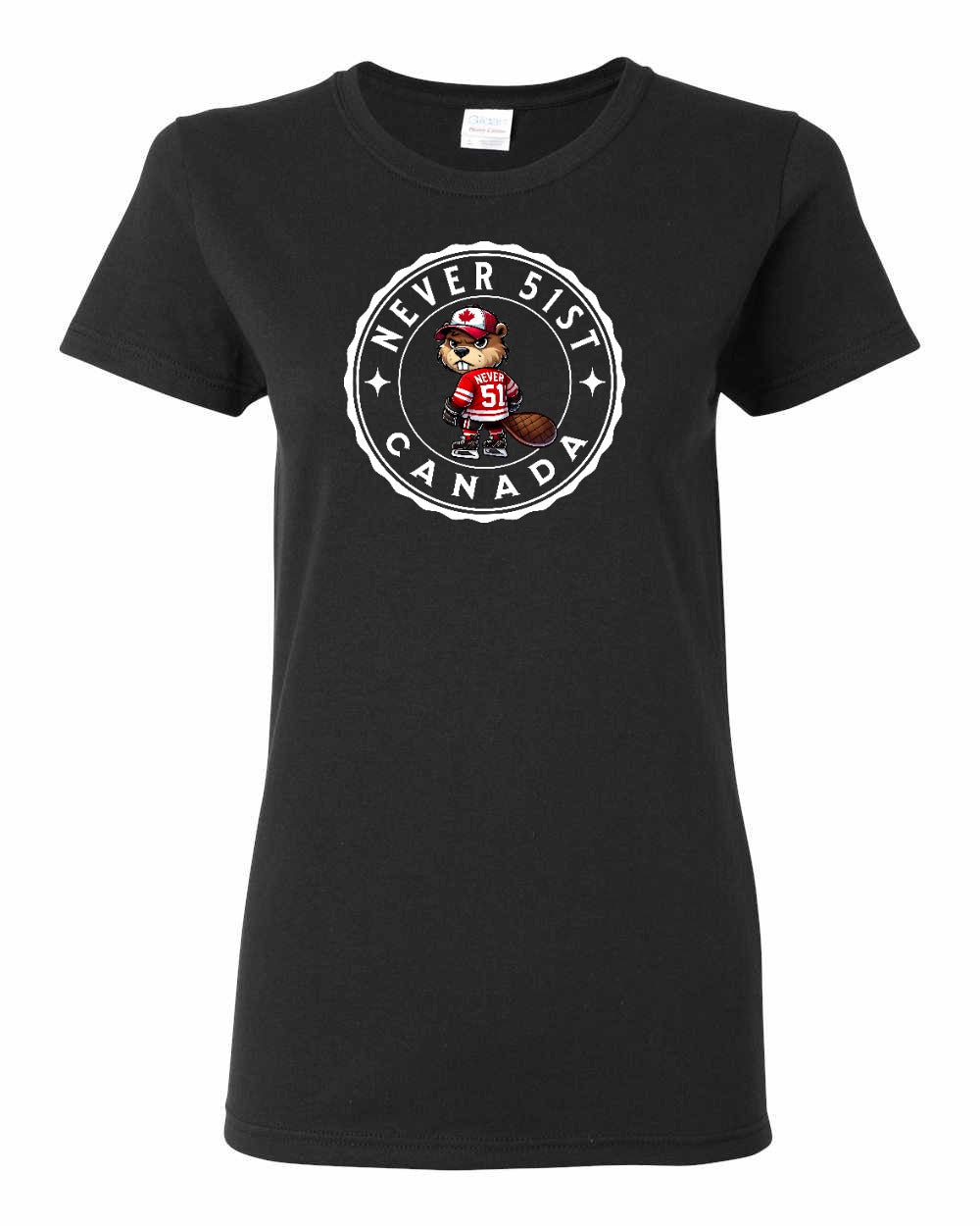 Never 51st Beaver Women's Tee - Gildan Canada (sewn Internationally)