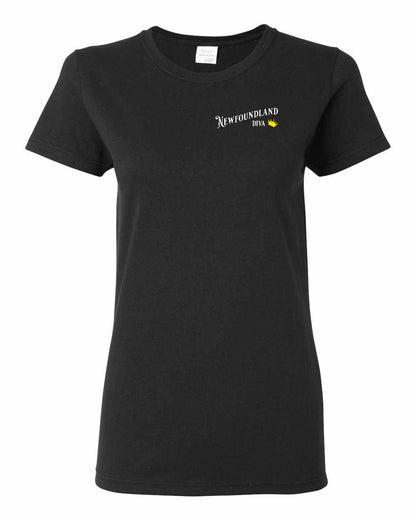 Newfoundland Diva Left Chest and Back Women's Tee