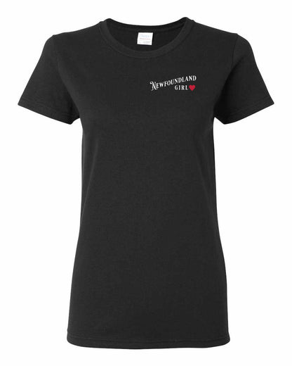 Newfoundland Girl Left Chest and Back Women's Tee