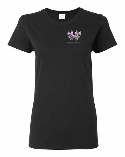 Newfoundland Lupins Left Chest and Back Women's Tee