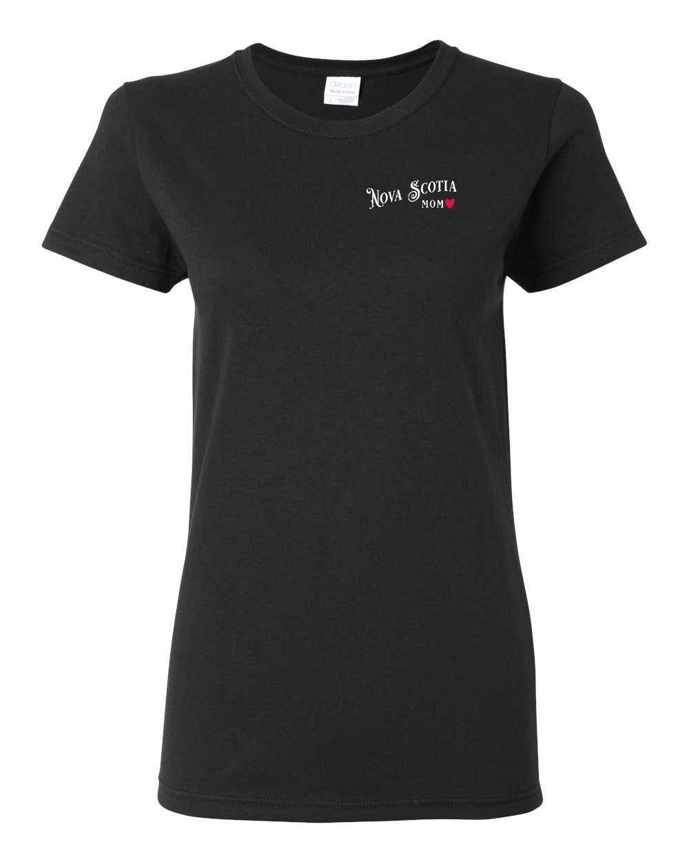 Nova Scotia Mom Left Chest and Back womens-tee
