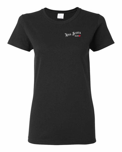 Nova Scotia Mom Left Chest and Back womens-tee