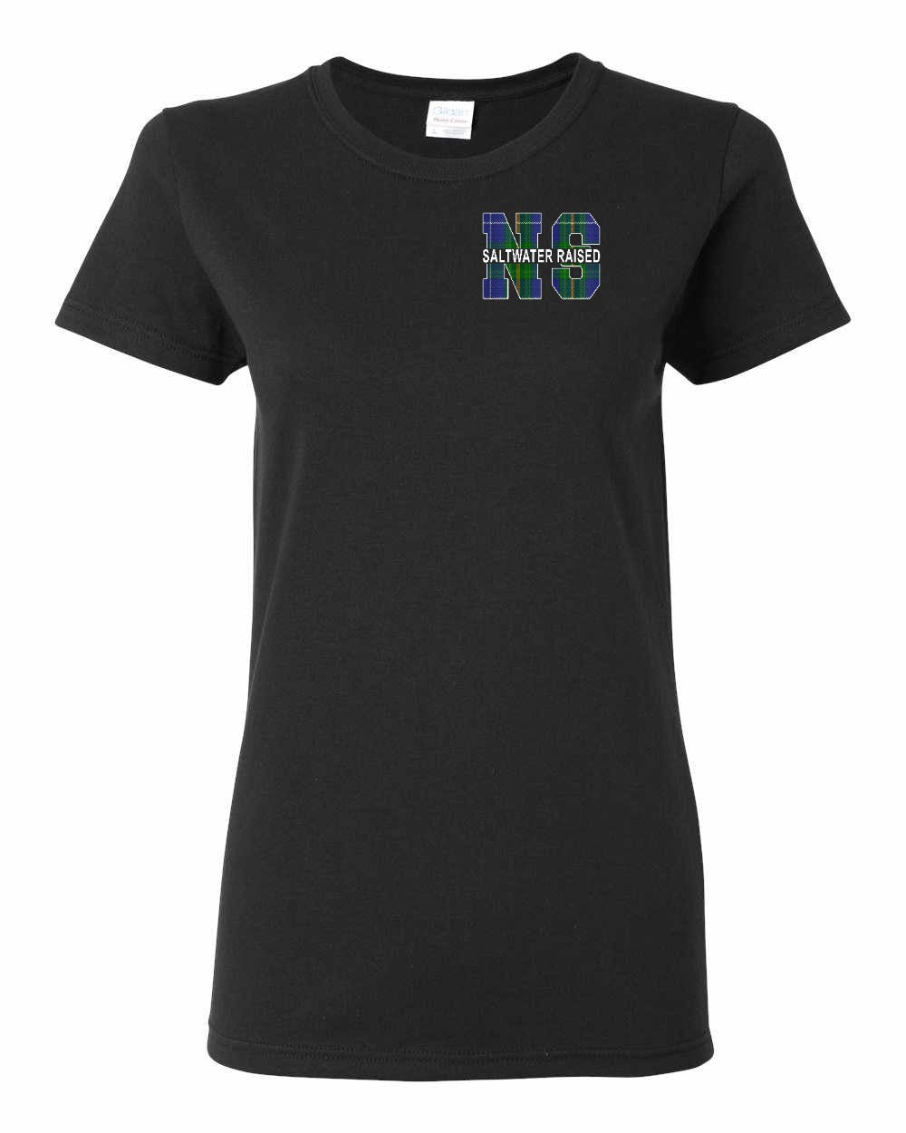 Saltwater Raised Left Chest and Back womens-tee