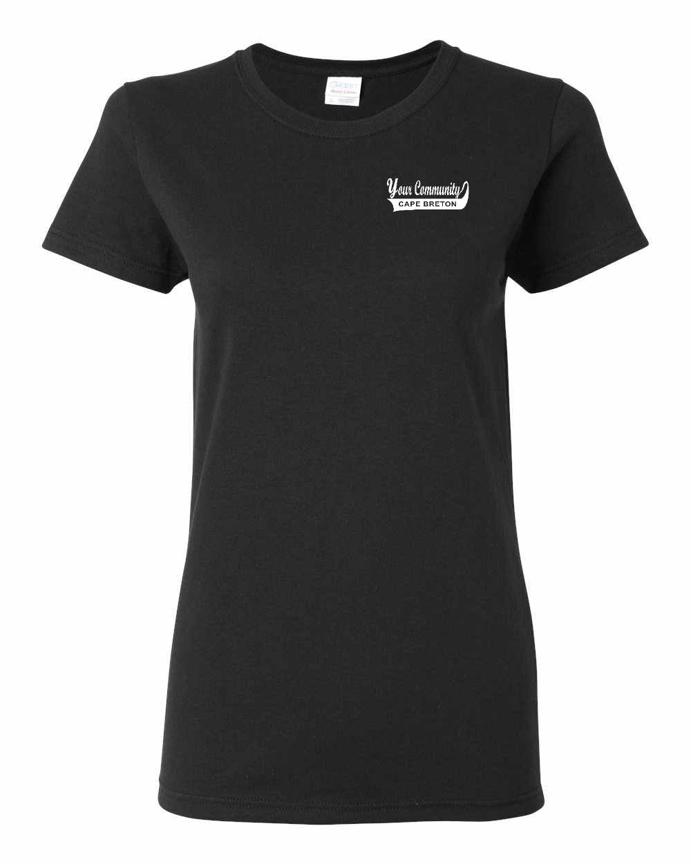 Your Community Swoop (Cape Breton) Left Chest and Back Women's Tee