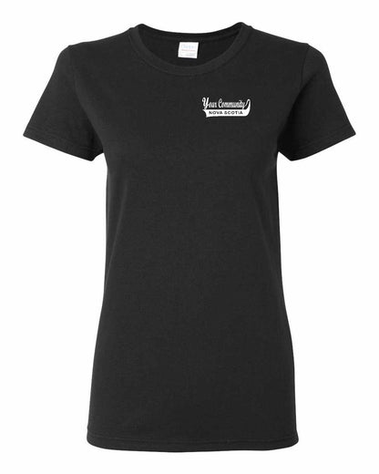 Your Community Swoop (Nova Scotia) Left Chest and Back womens-tee