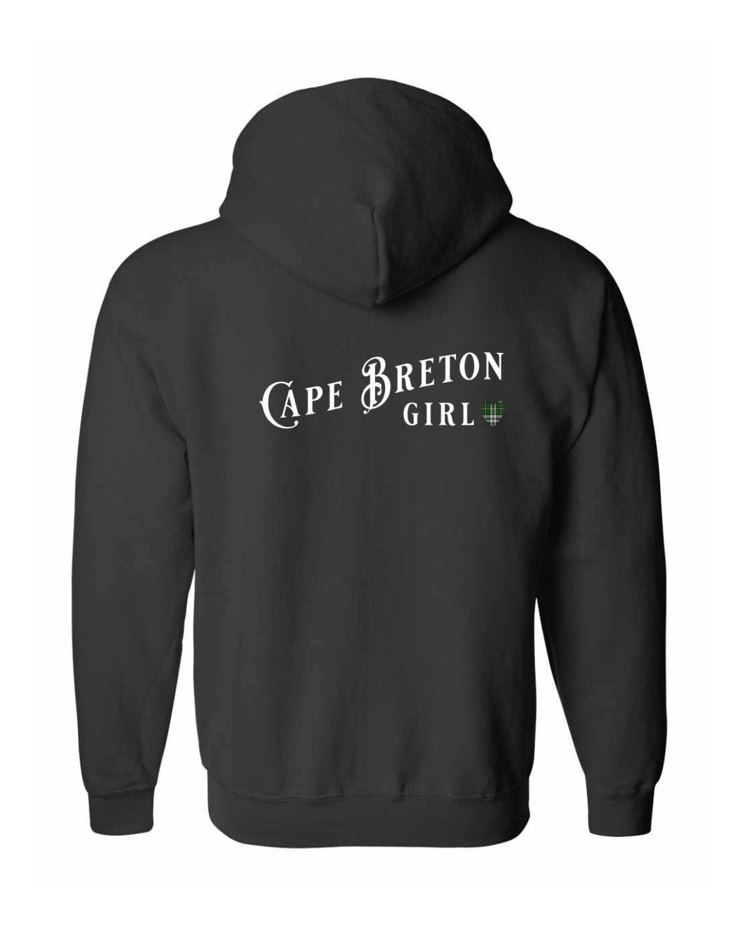 Cape Breton Girl Tartan Left Chest and Back Zip Hoodie
