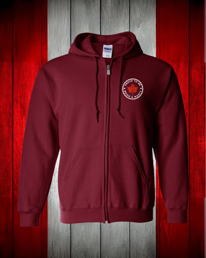 Proud to be Mean and Nasty Leaf Zip Hoodie