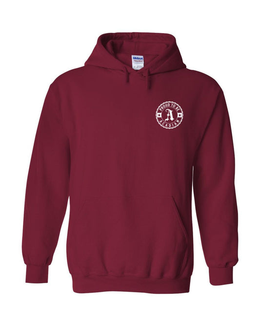 Proud to be Acadian Left Chest Only Hoodie