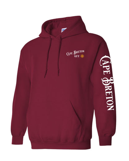 Cape Breton Guy Yellow Compass Left chest and Sleeve Pullover Hoodie