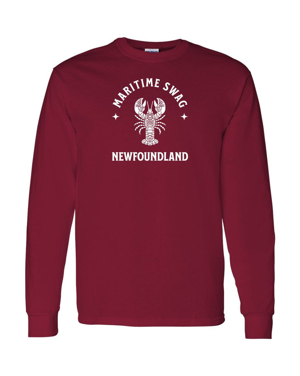 Maritime Swag NFLD Mandala white Lobster Long Sleeve - Unisex