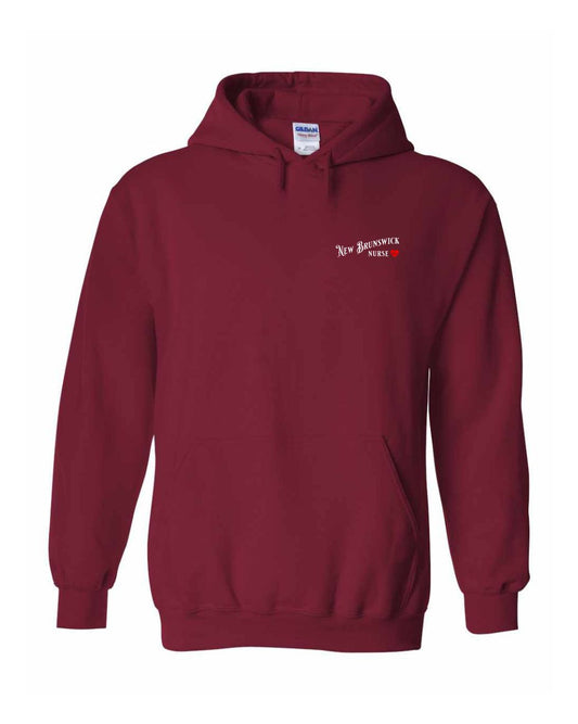 New Brunswick Nurse Left Chest and Back Pullover Hoodie