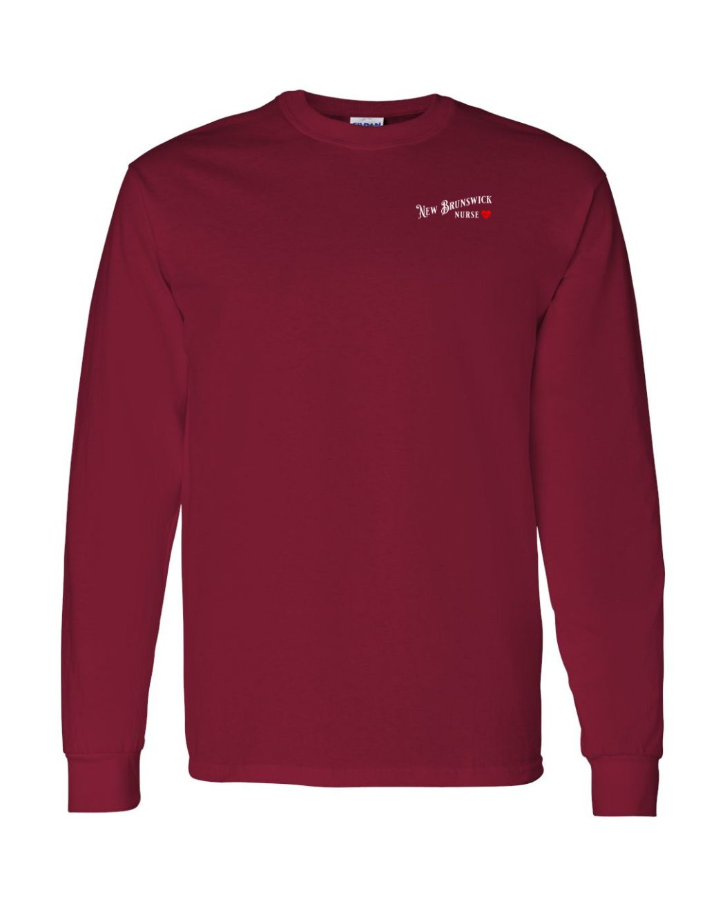 New Brunswick Nurse Left Chest and Back Long Sleeve