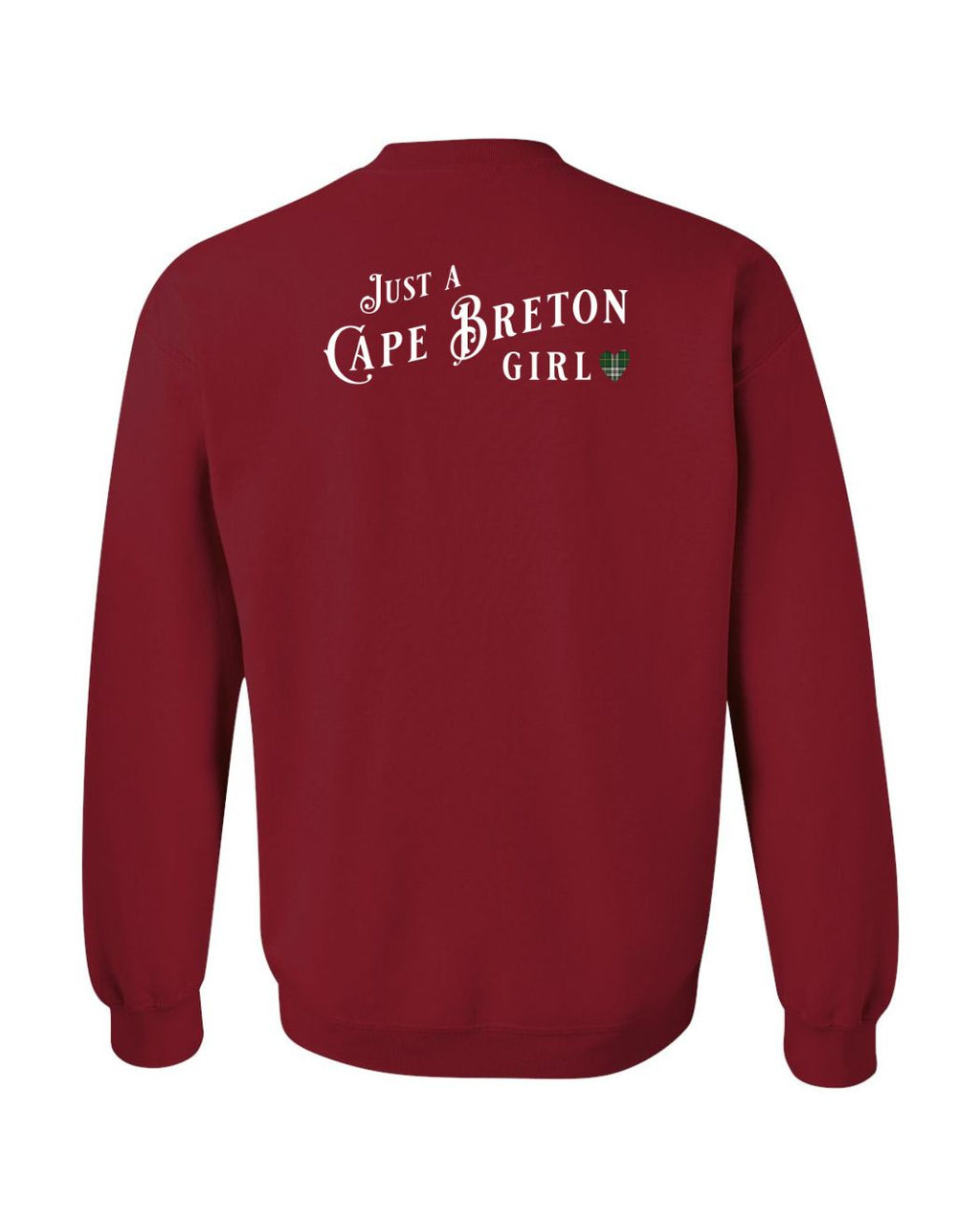 Just a CB Girl Tartan Left Chest and Back Crewneck Sweatshirt - Unisex