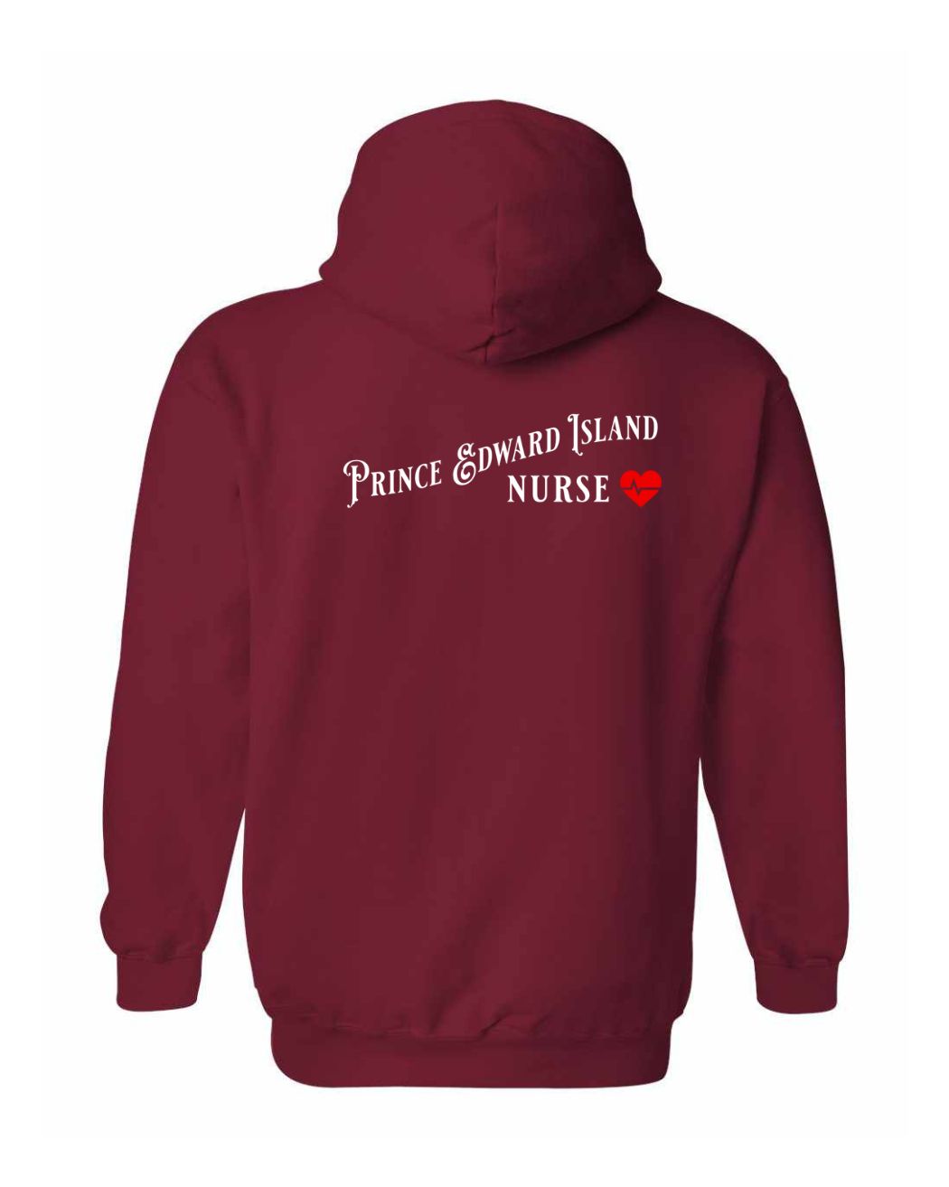 Prince Edward Island Nurse Left and Back Pullover Hoodie