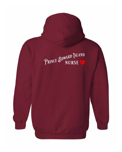 Prince Edward Island Nurse Left and Back Pullover Hoodie