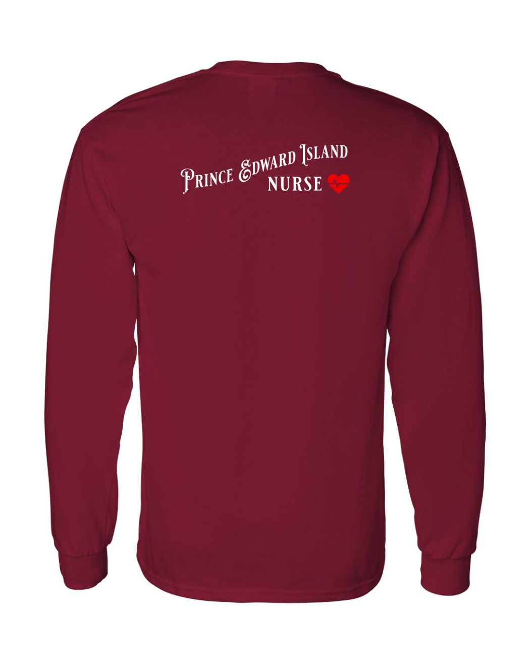 Prince Edward Island Nurse Left Chest and Back Long Sleeve