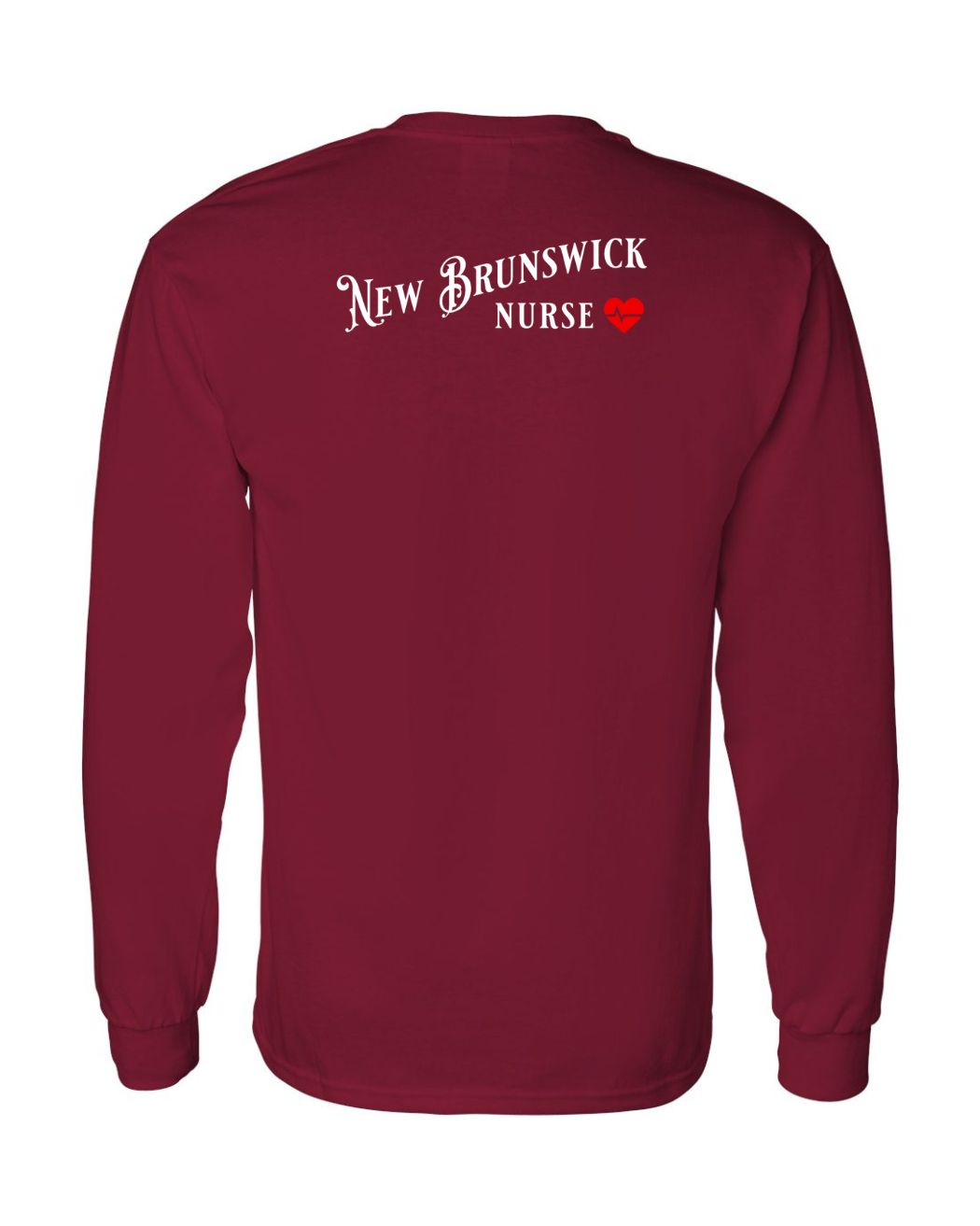 New Brunswick Nurse Left Chest and Back Long Sleeve