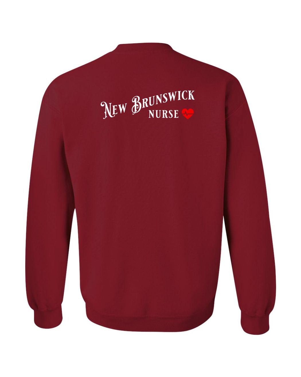 New Brunswick Nurse Left Chest and Back Sweatshirt