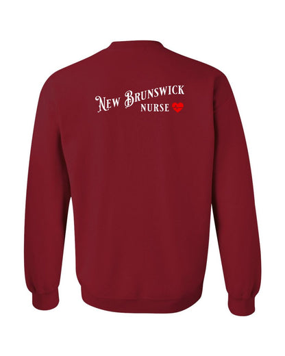 New Brunswick Nurse Left Chest and Back Sweatshirt