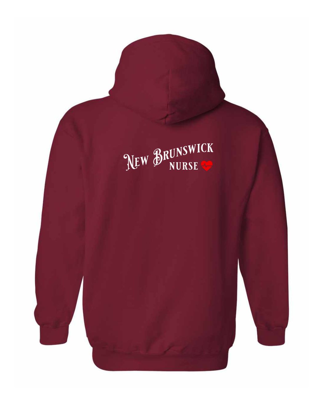New Brunswick Nurse Left Chest and Back Pullover Hoodie