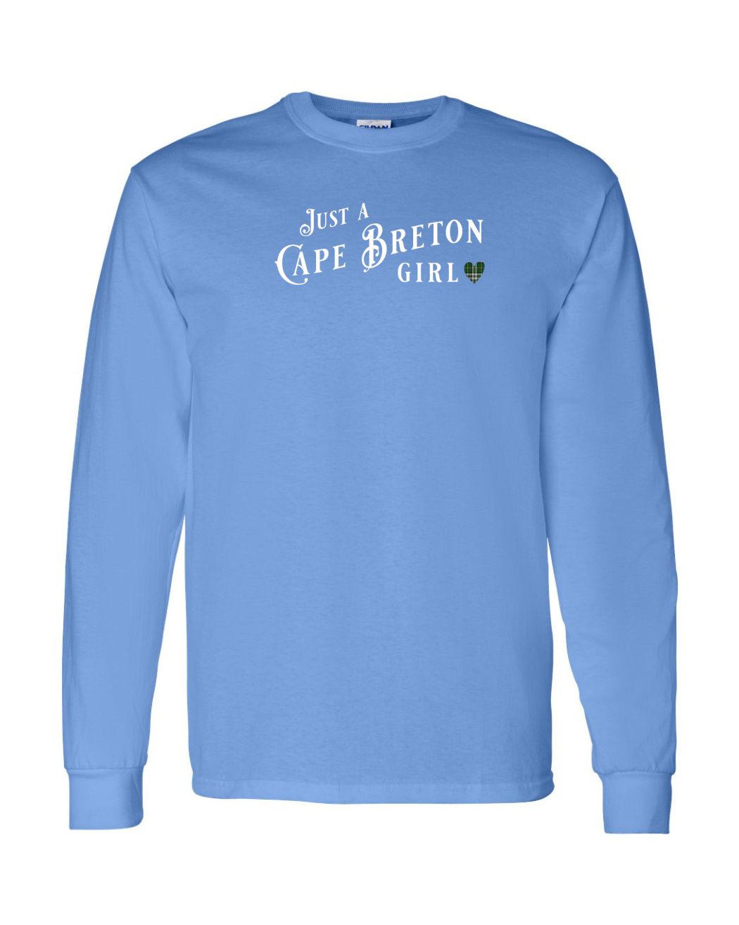 Just a Cape Breton Girl Tartan Left Chest Long Sleeve Tee