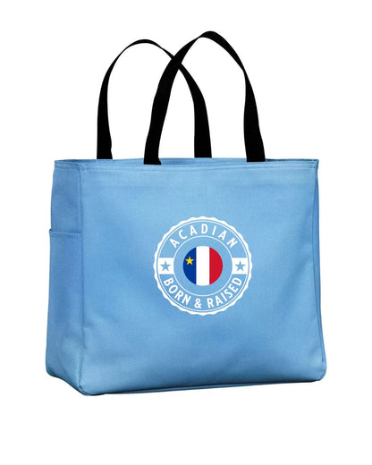 Acadian Born And Raised Acadian Flag Center Tote Bag