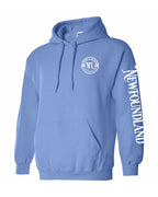 Born and Raised NFLD Left Chest and Sleeve Pullover Hoodie - Unisex