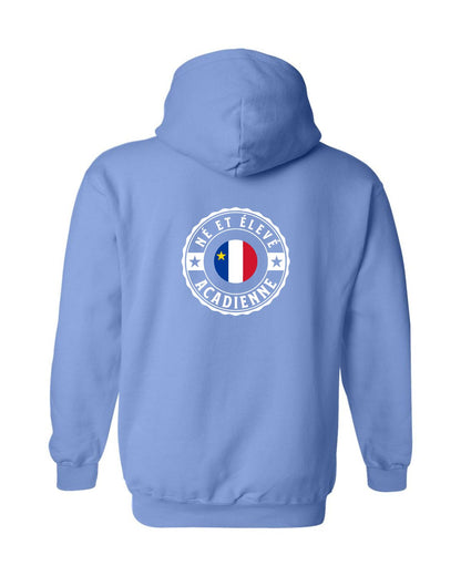 Ne Et Eleve Acadienne Left Chest and Back Zip Hoodie French