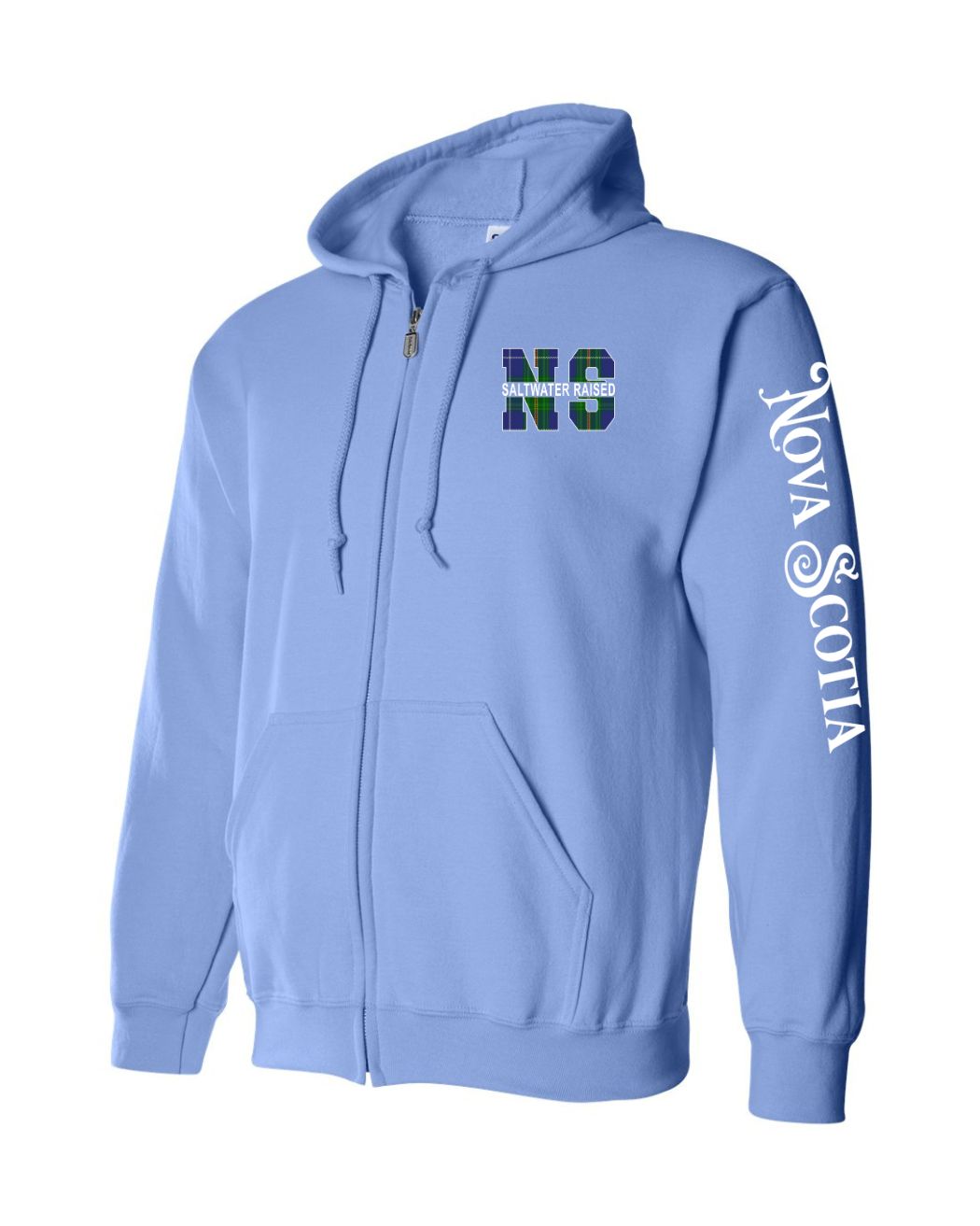 Saltwater Raised NS Left Chest and Sleeve Zip Hoodie - Unisex