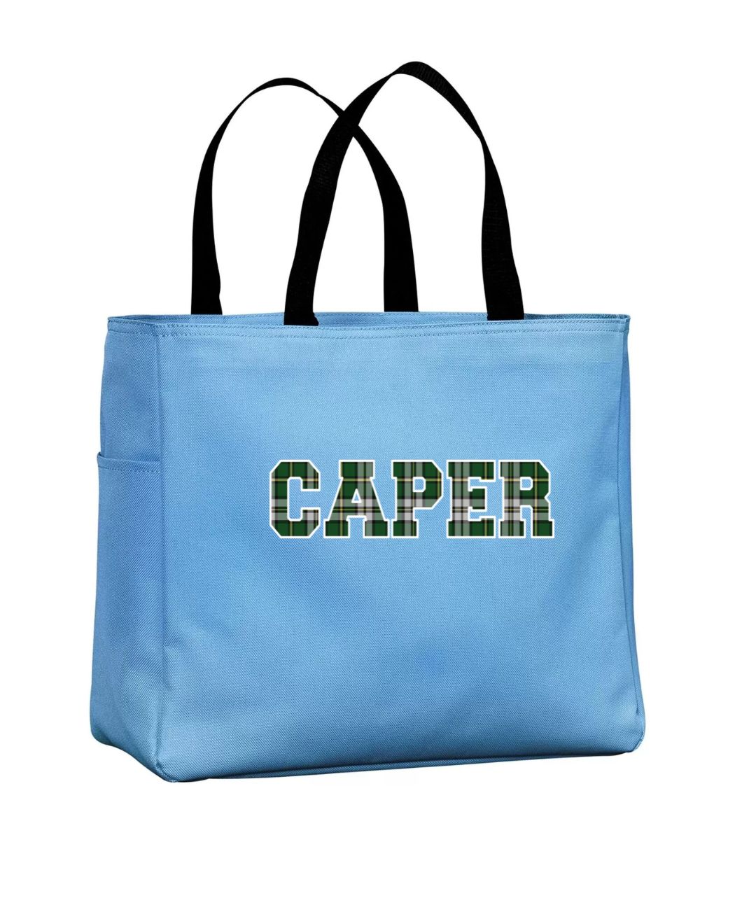 Caper Tartan Tote Bag