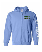NFLD Saltwater Raised Left Chest And Sleeve Zip Hoodie - Unisex